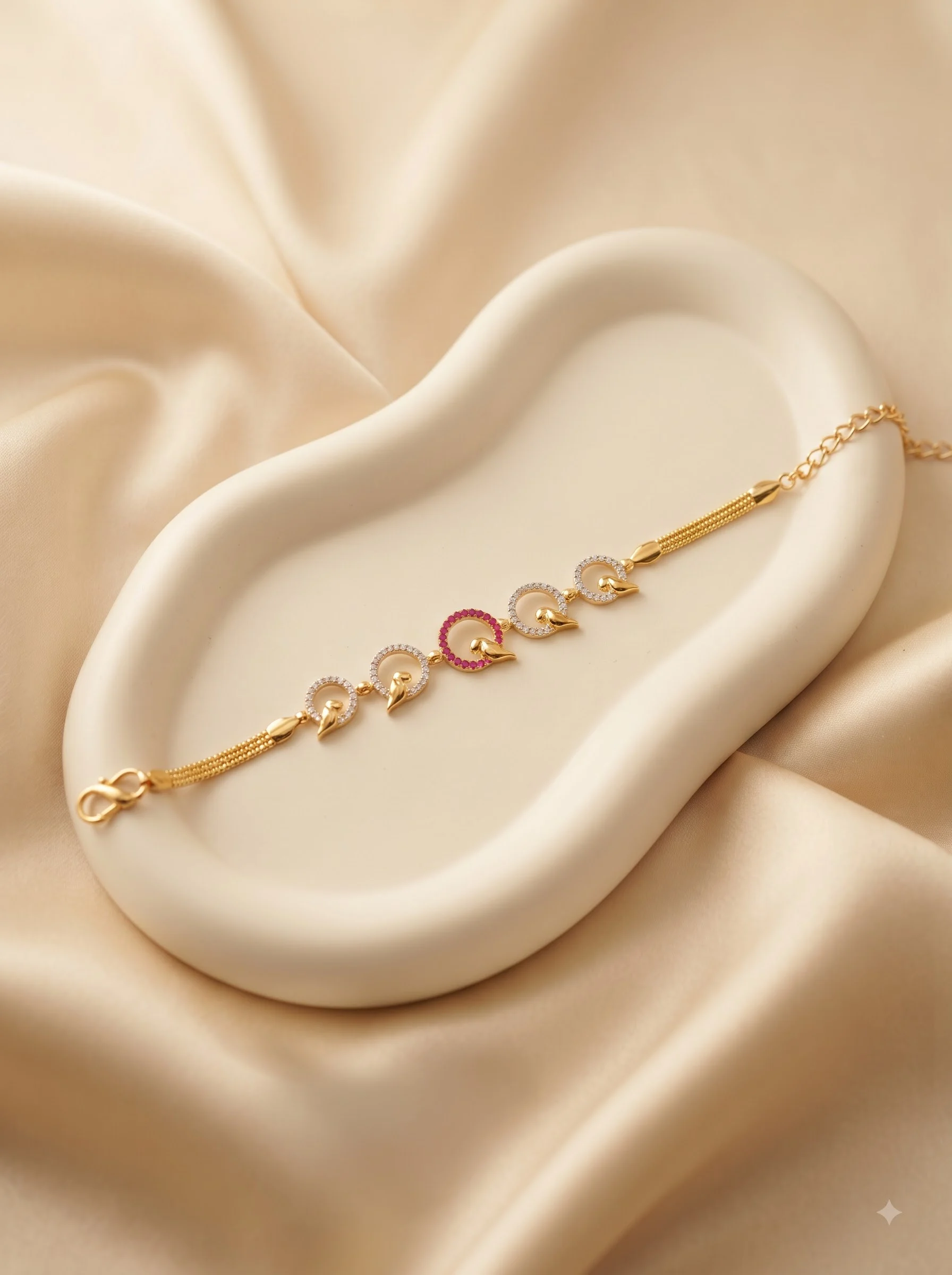 Ruby Crystal Infinity Bracelet - Image 4