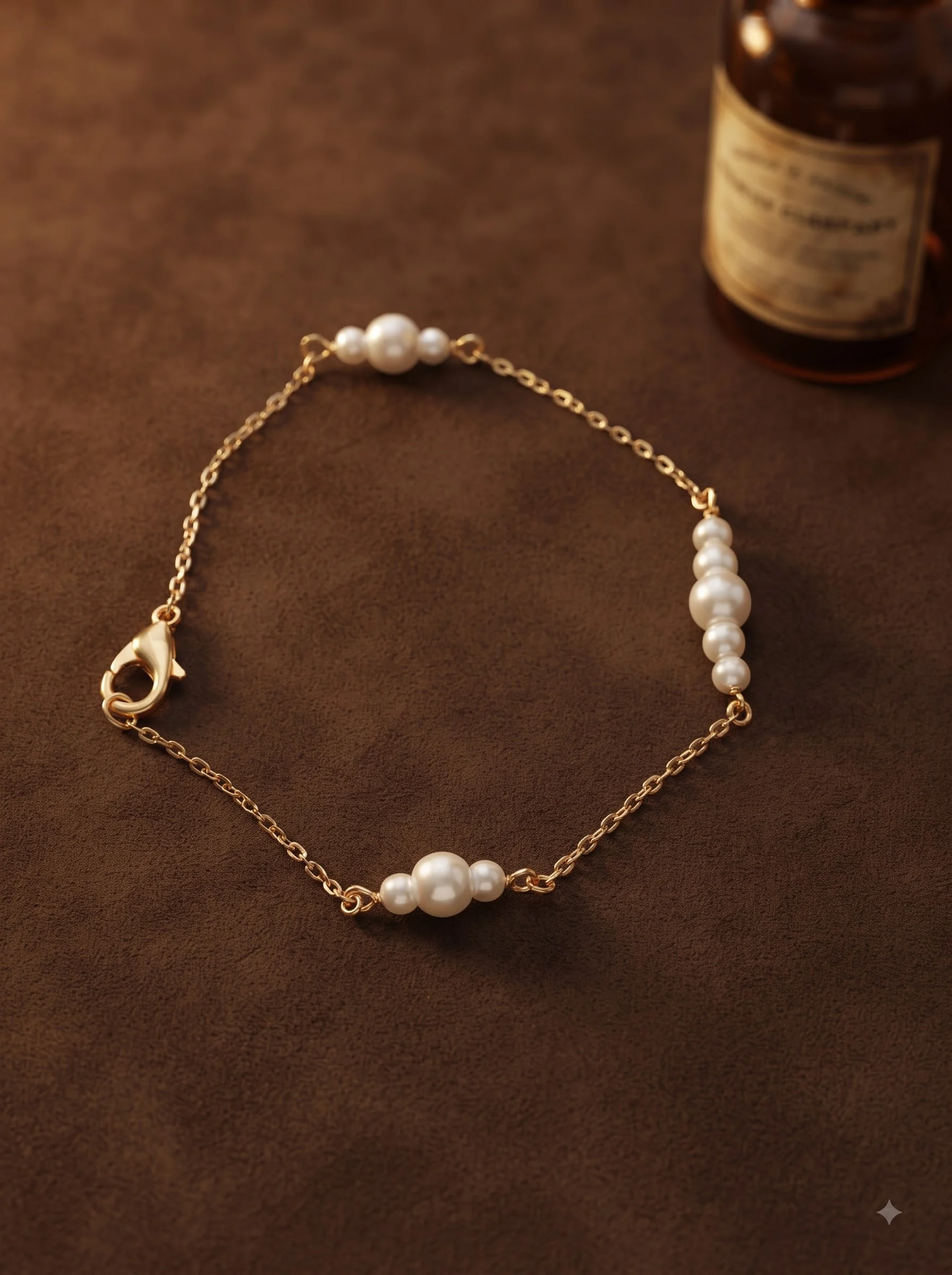 Pearl Cluster Chain Bracelet