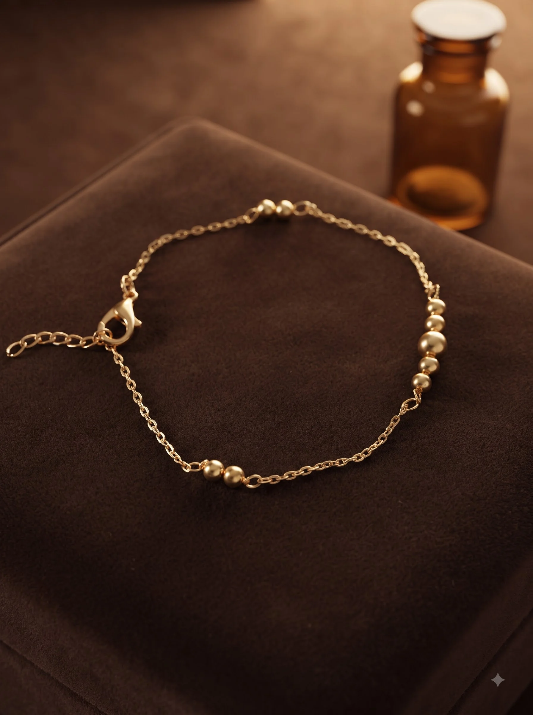 Minimal Beaded Chain Bracelet - Image 4