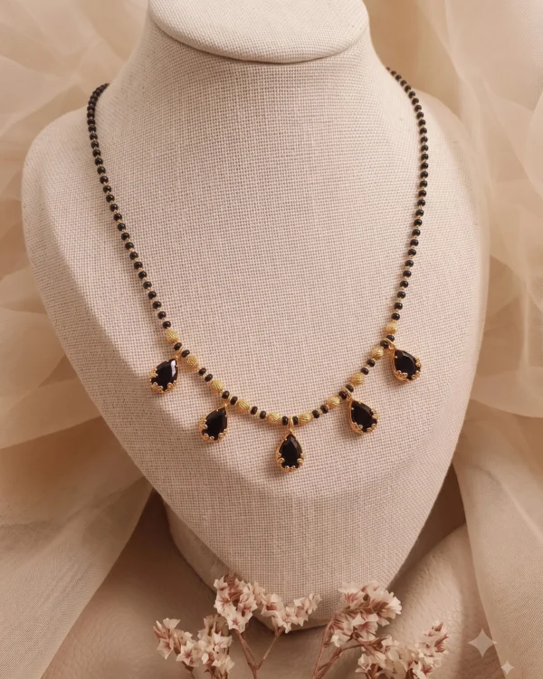 Luxe Black Crystal Mangalsutra