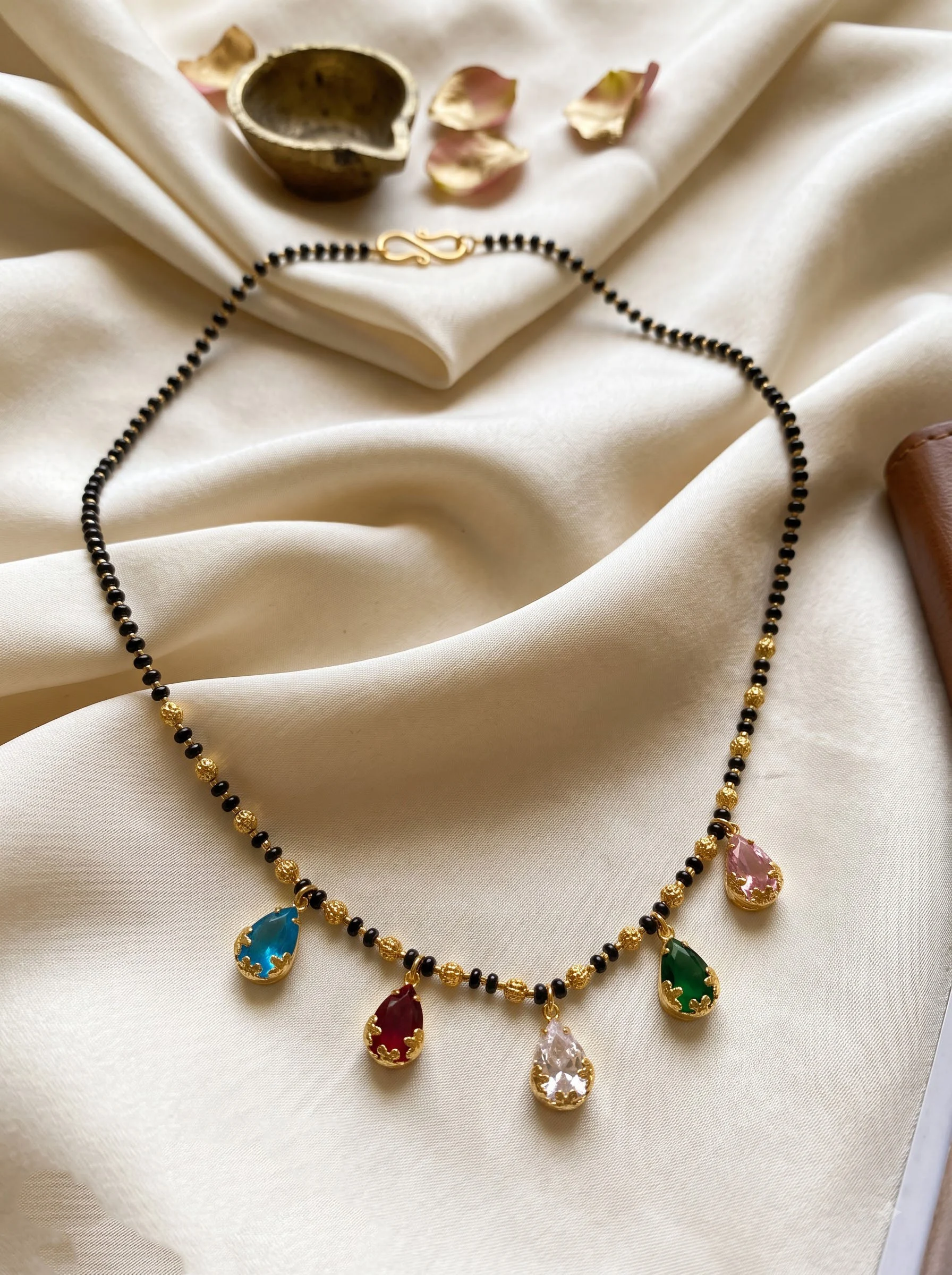Rainbow Charm Black Bead Mangalsutra - Image 2