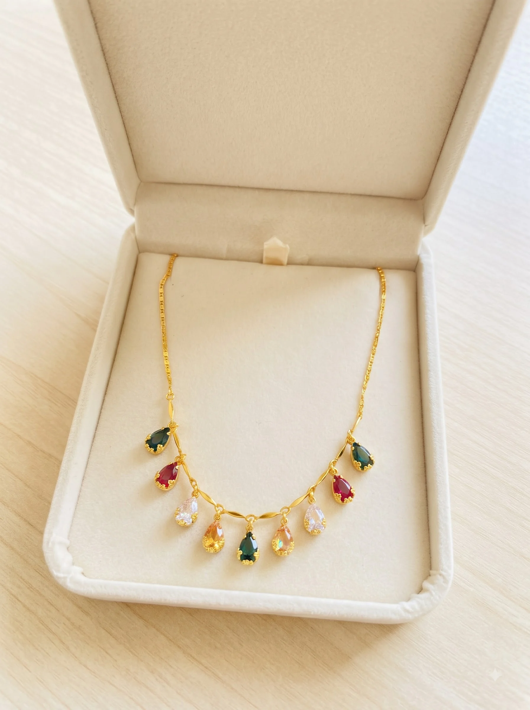Multicolor Drop Chain Pendant - Image 2