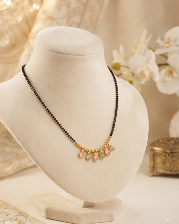 Heritage Sea Green Pink Mangalsutra