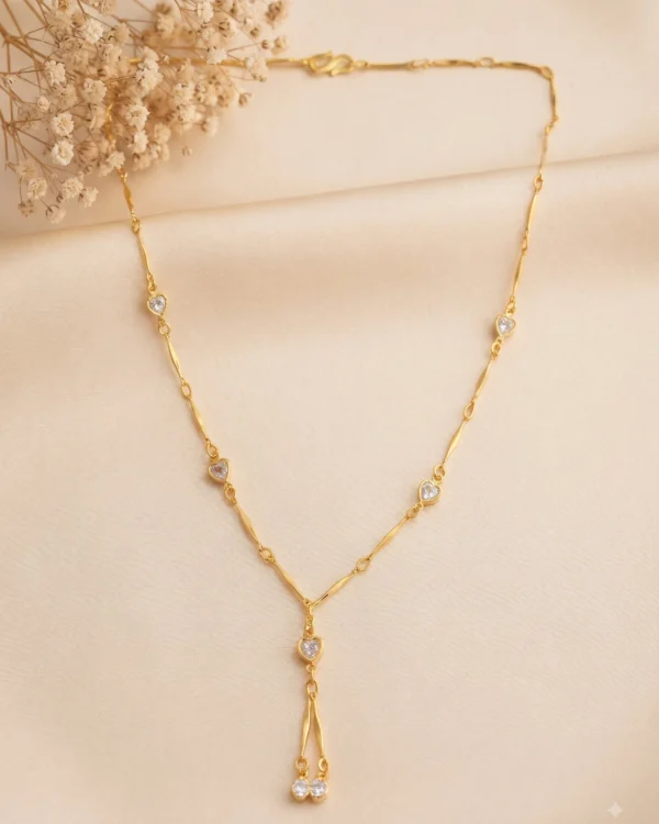 Crystal Heart Chain Pendant