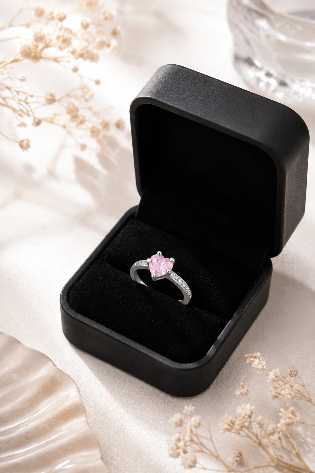 Blush Heart Solitaire Ring - Image 2