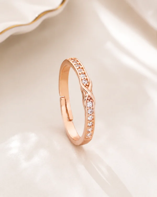 Rose Gold Infinity Sparkle Ring