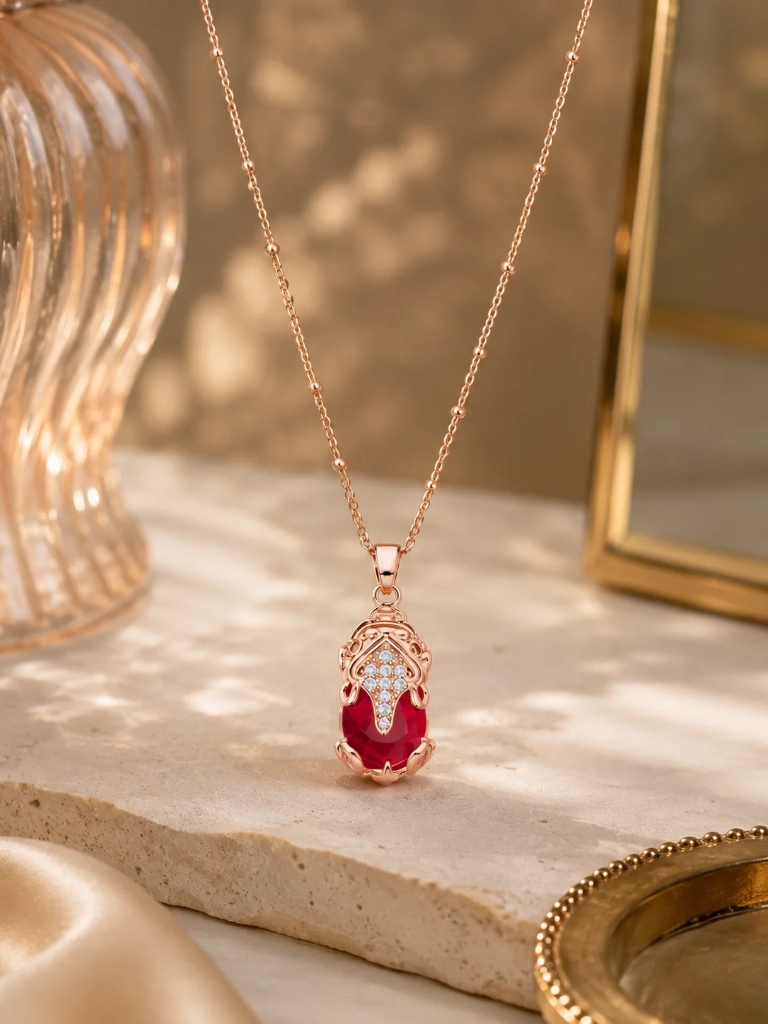 Rose Gold Grace Pendant - Image 2