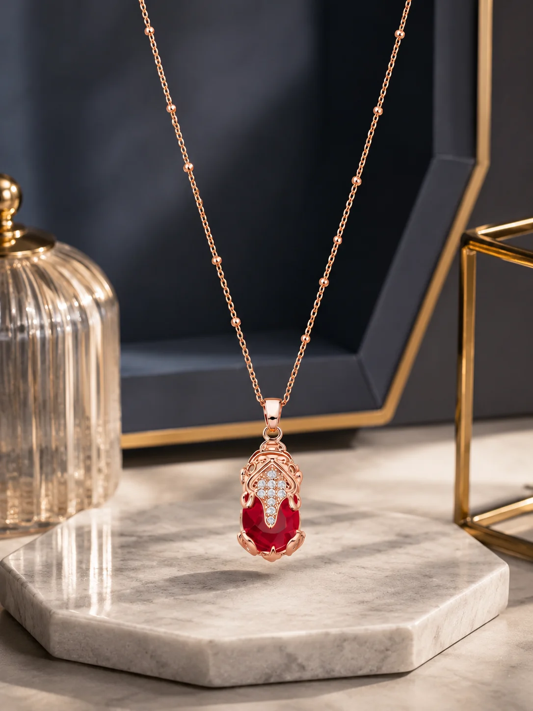Rose Gold Grace Pendant - Image 3