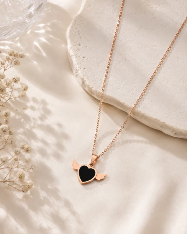 Rose Gold Heart Chain Pendant