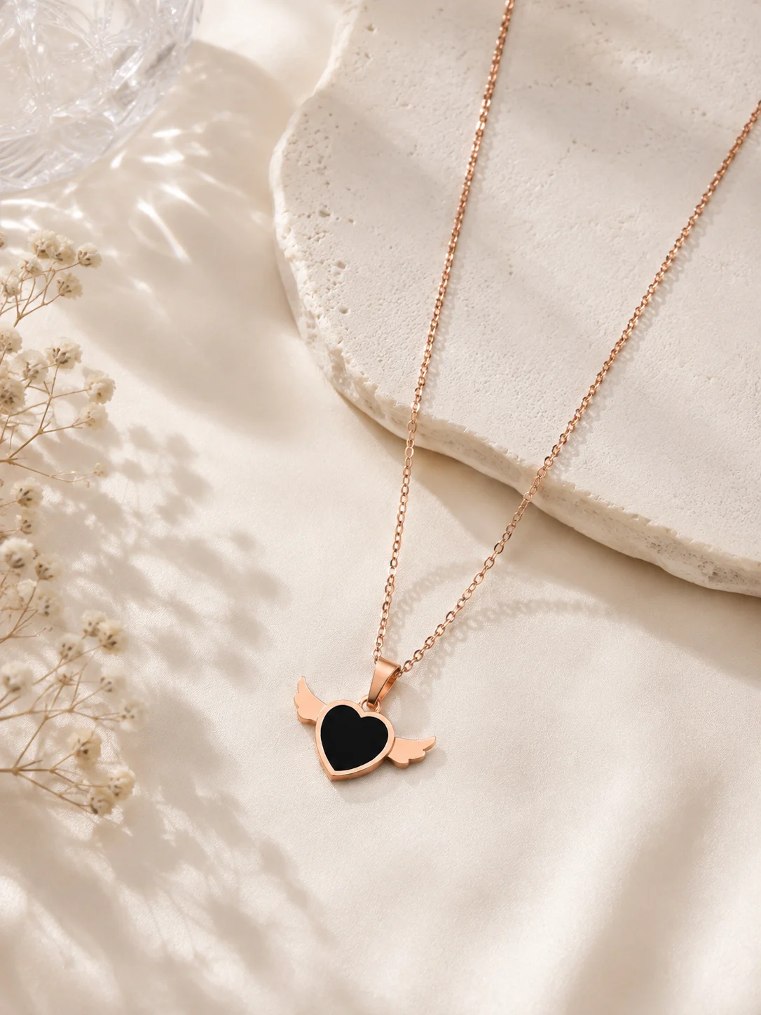Rose Gold Heart Chain Pendant