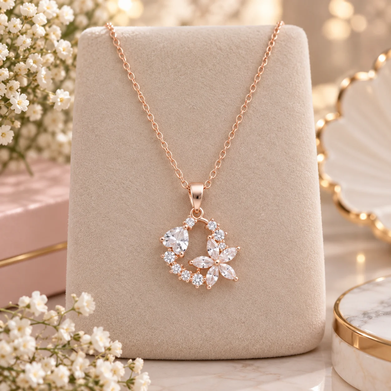 Rose Gold Modern Pendant - Image 3