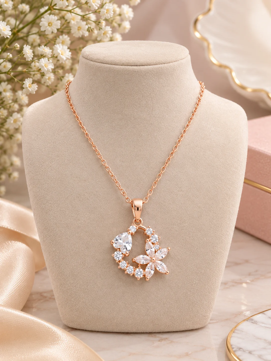 Rose Gold Modern Pendant
