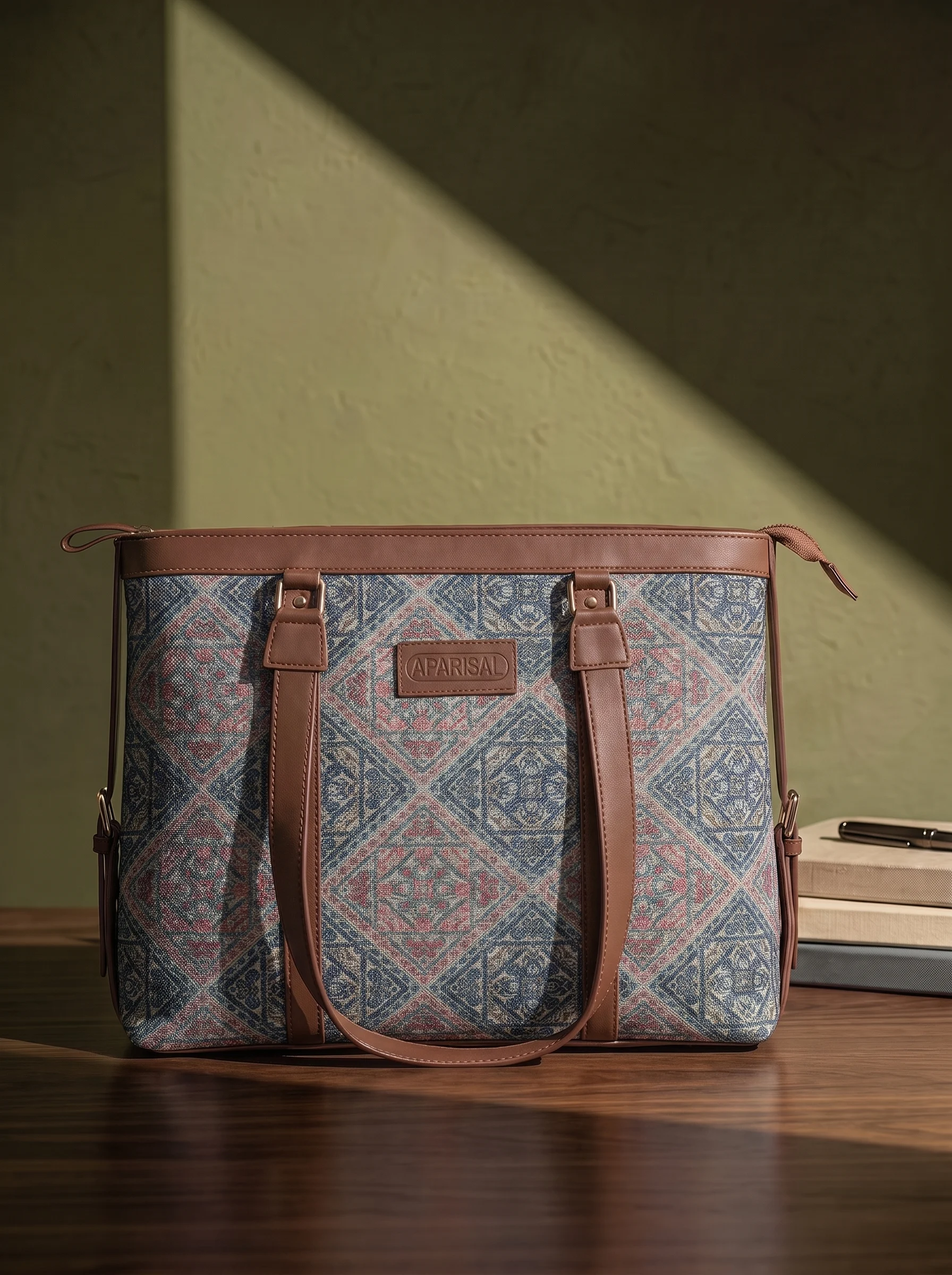 Ethnic Geometric Tote Bag