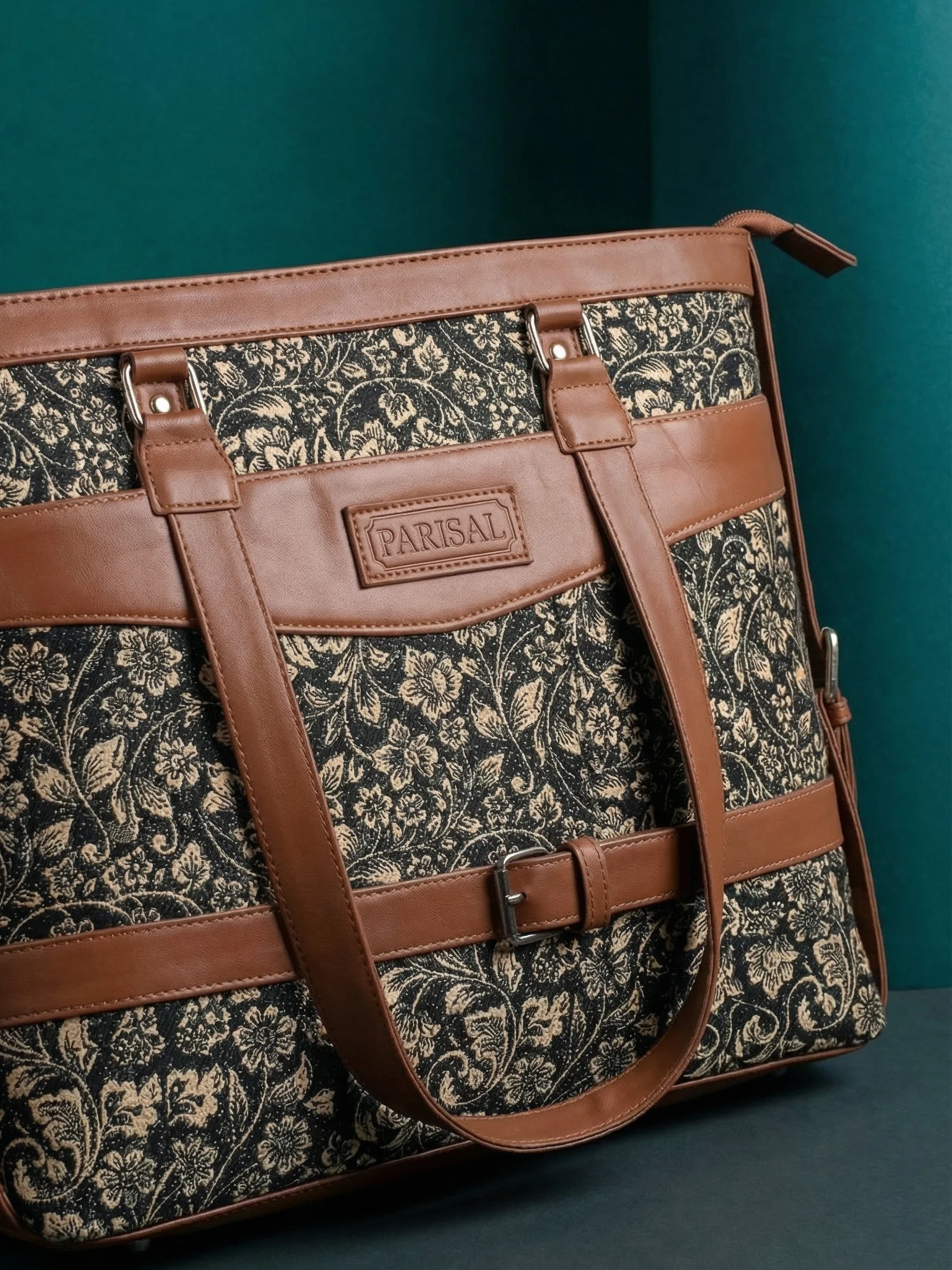 Vintage Floral Satchel Bag - Image 3