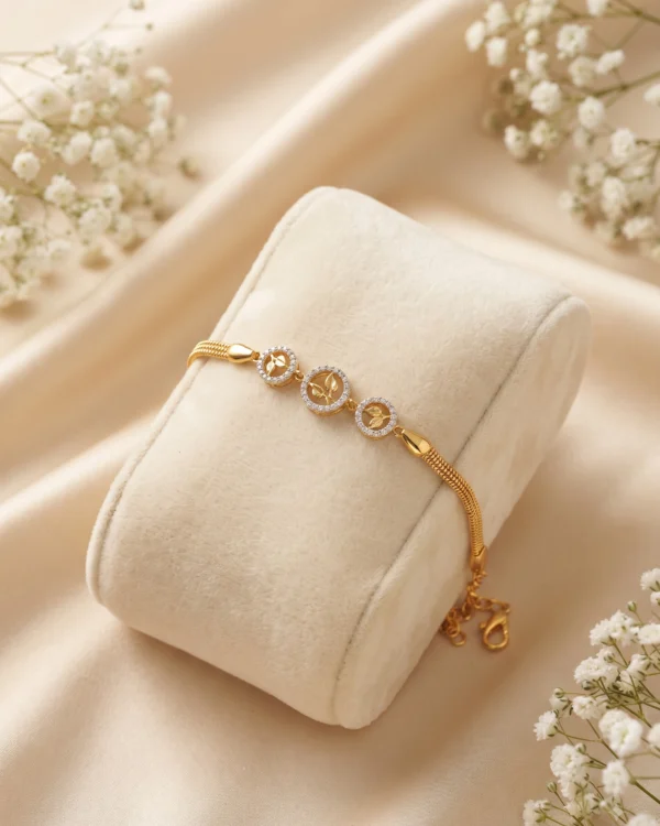 Dual Crystal Gold Bracelet