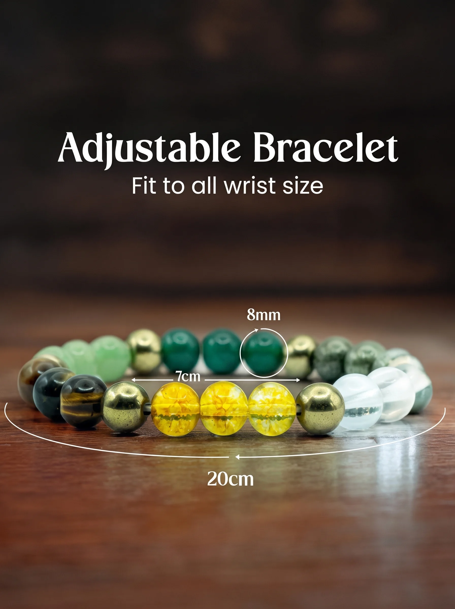 Wealth Natural Gemstone Beaded Bracelet - Image 3