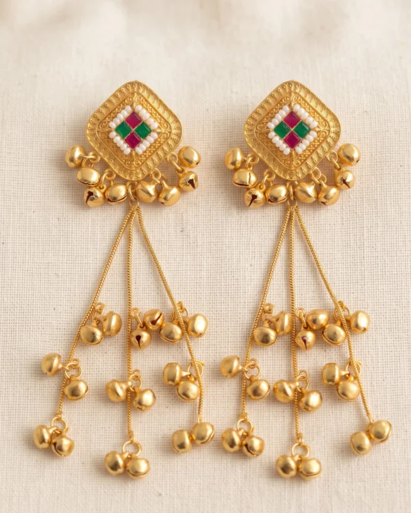 Multicolor Beaded Drop Earrings