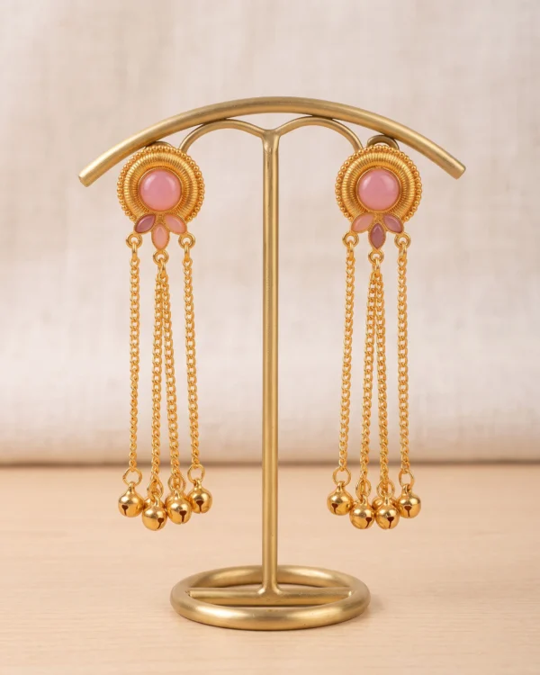 Blush Cascade Chain Earrings