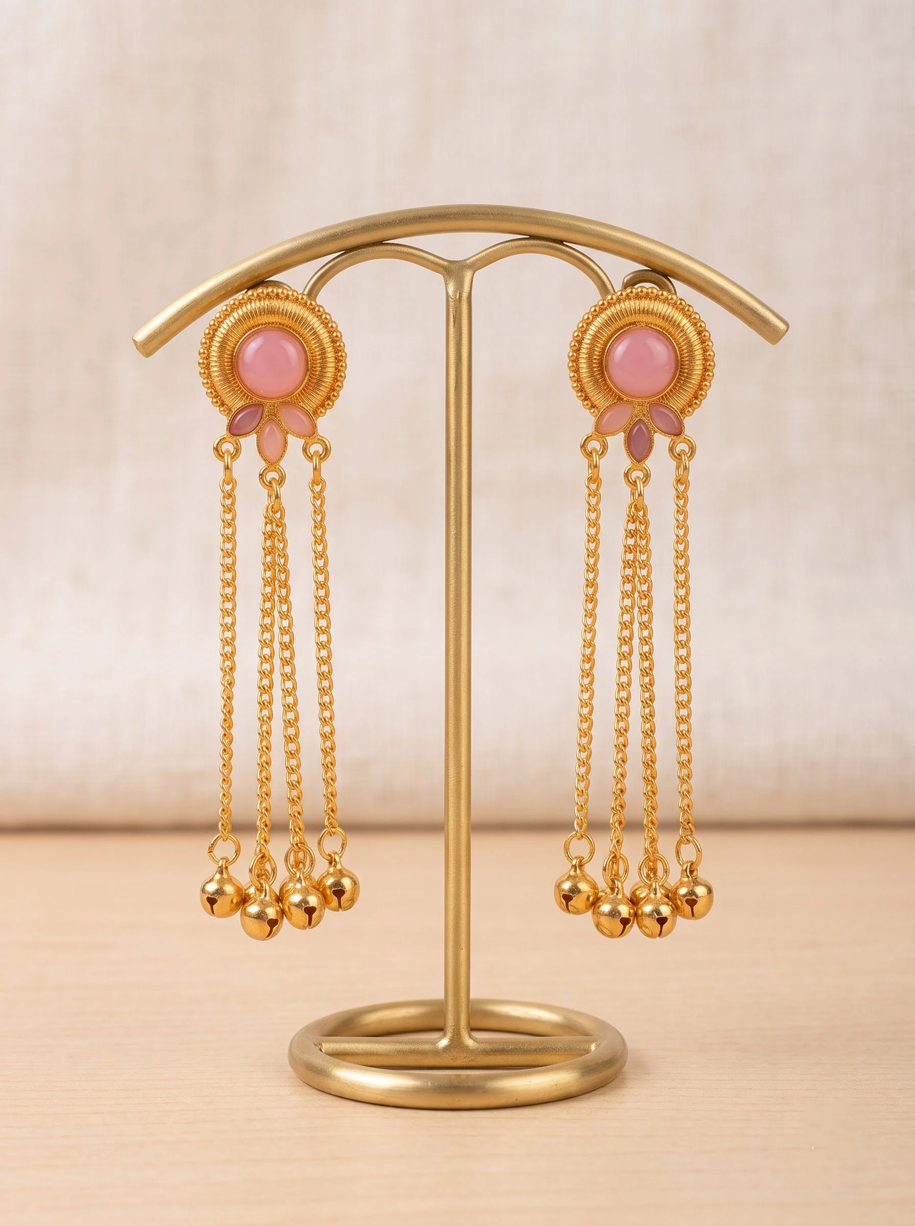 Blush Cascade Chain Earrings