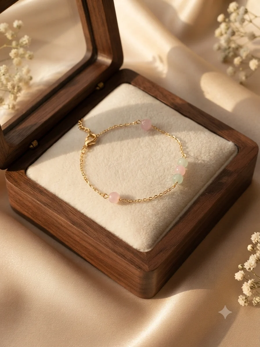 Pastel Bead Chain Bracelet - Image 4