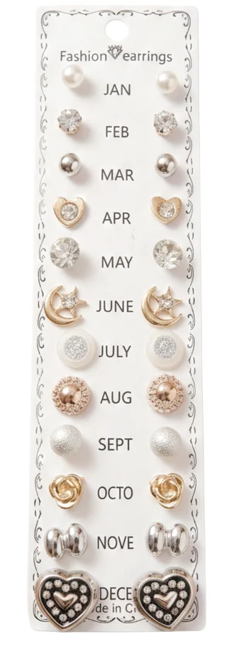Premium Assorted Stud Earrings Pack - Image 6