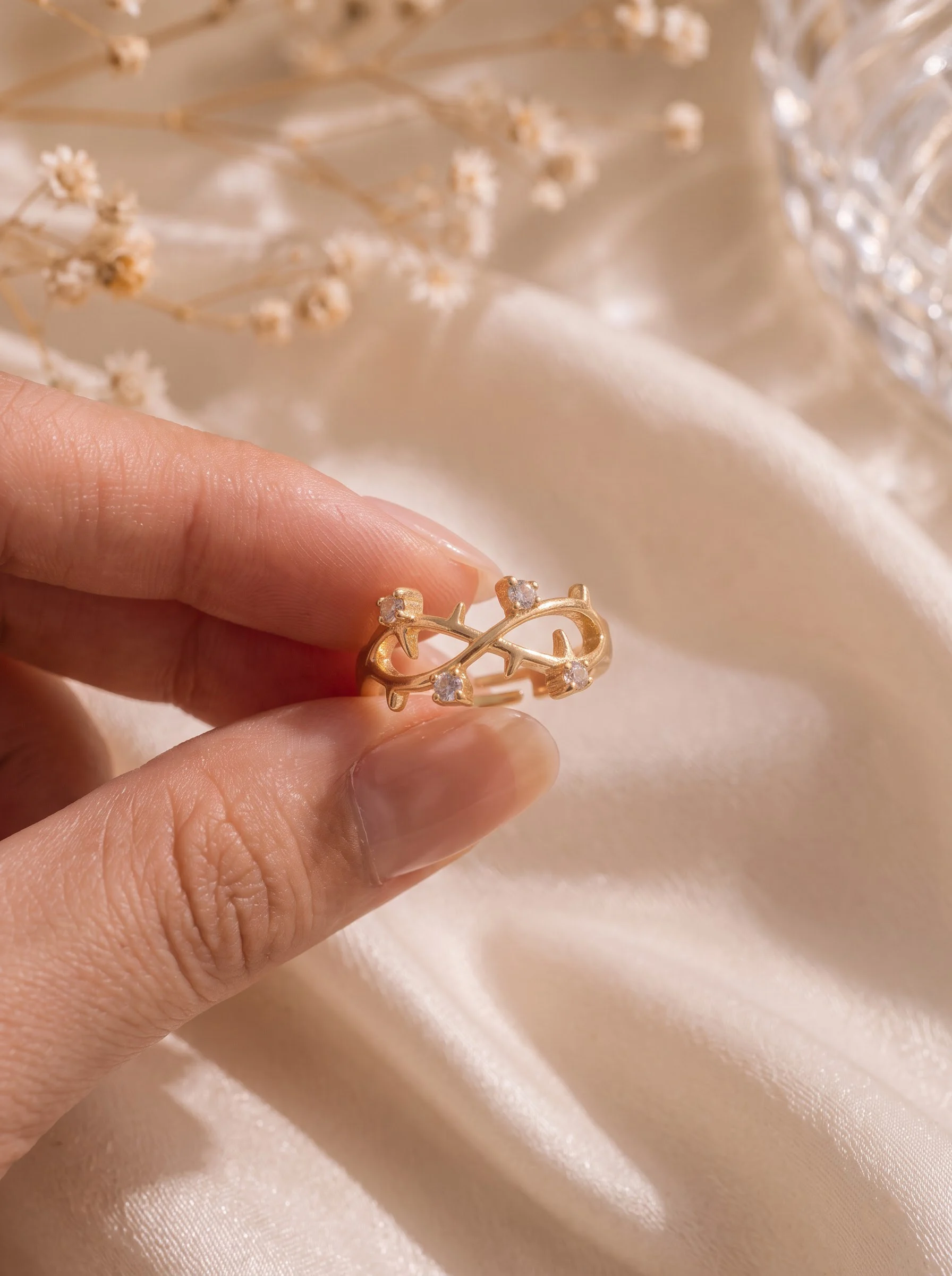 Love Script Gold Ring - Image 6