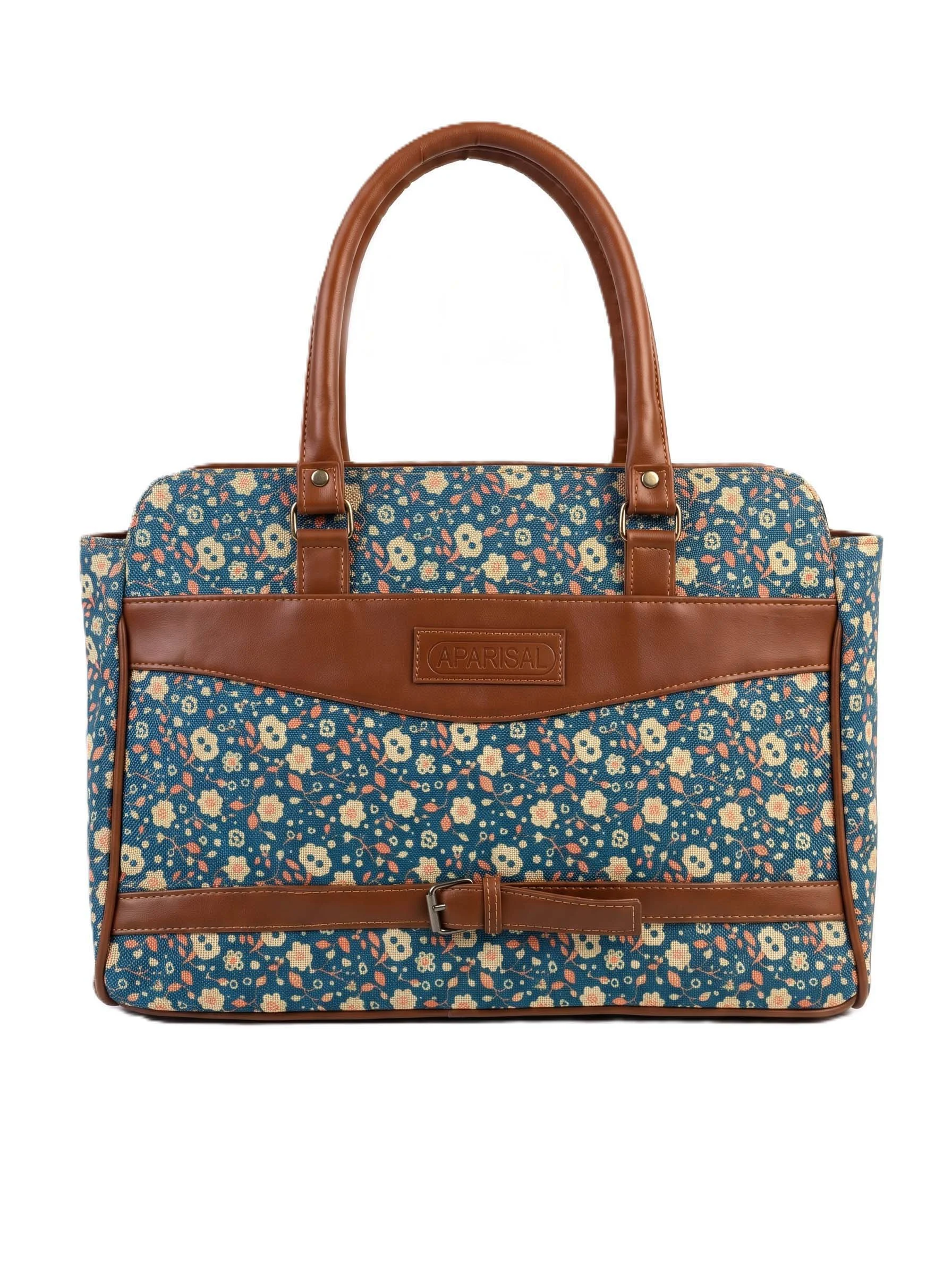 Blue Floral Handbag - Image 6