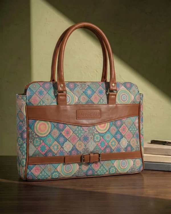 Pastel Geometric Satchel Bag