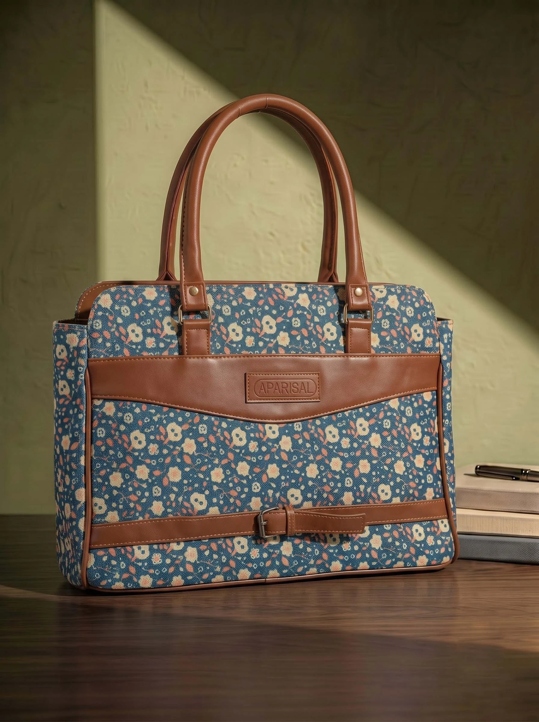 Blue Floral Handbag - Image 2