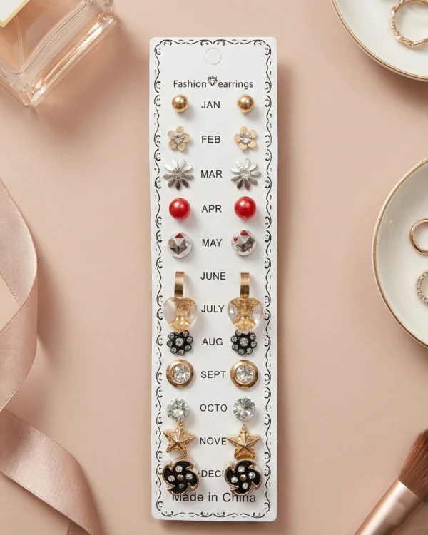Stylish 12 Pairs Earrings Combo