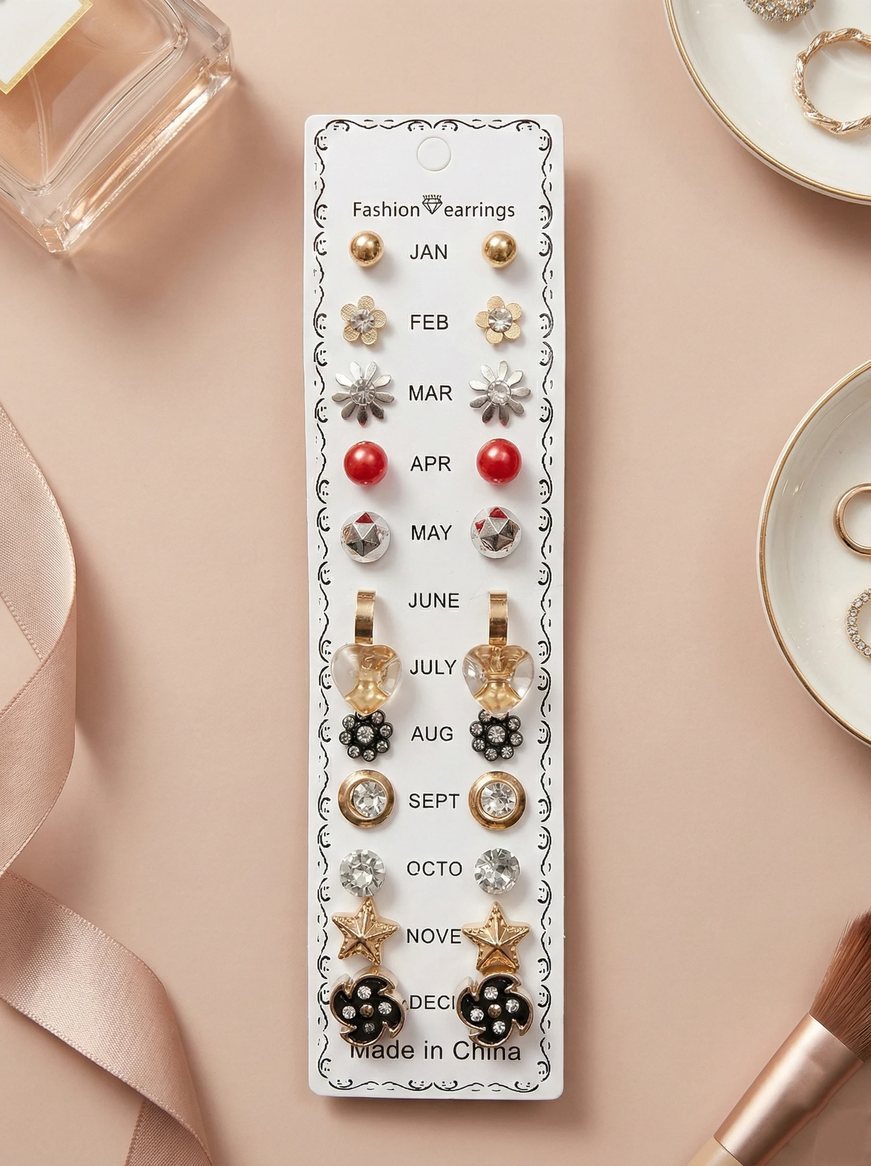 Stylish 12 Pairs Earrings Combo