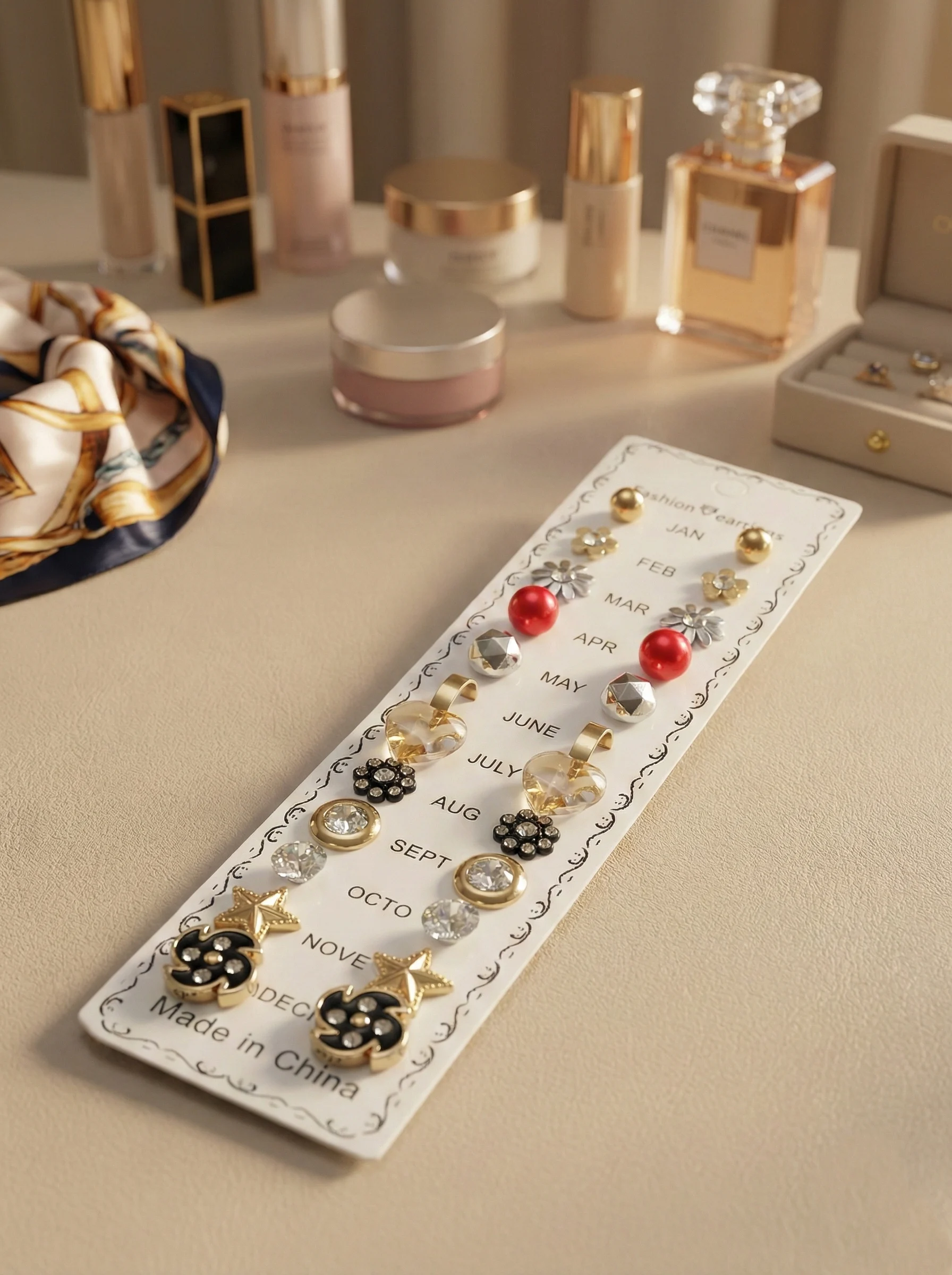 Stylish 12 Pairs Earrings Combo - Image 3