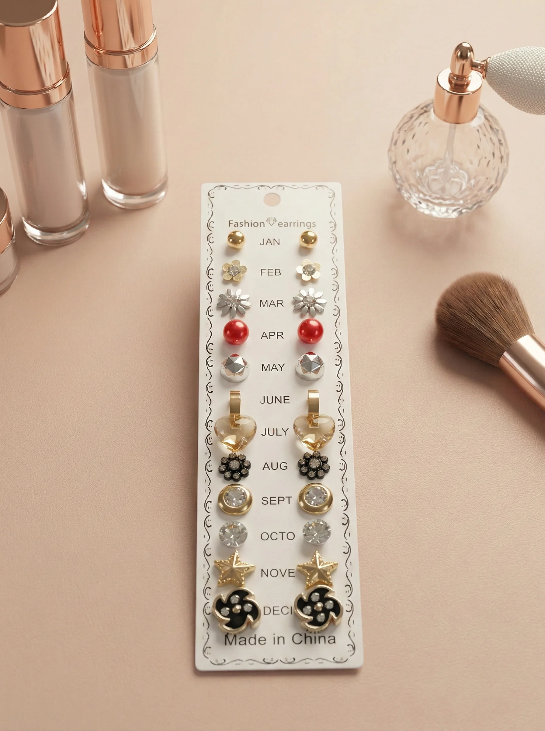Stylish 12 Pairs Earrings Combo - Image 4