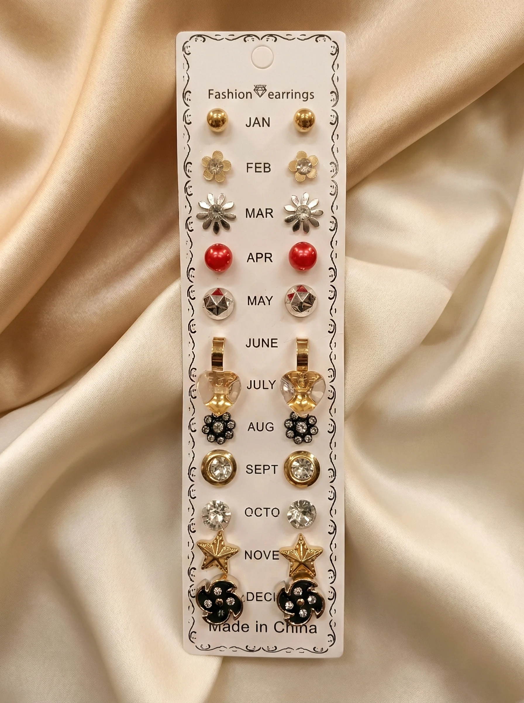 Stylish 12 Pairs Earrings Combo - Image 6