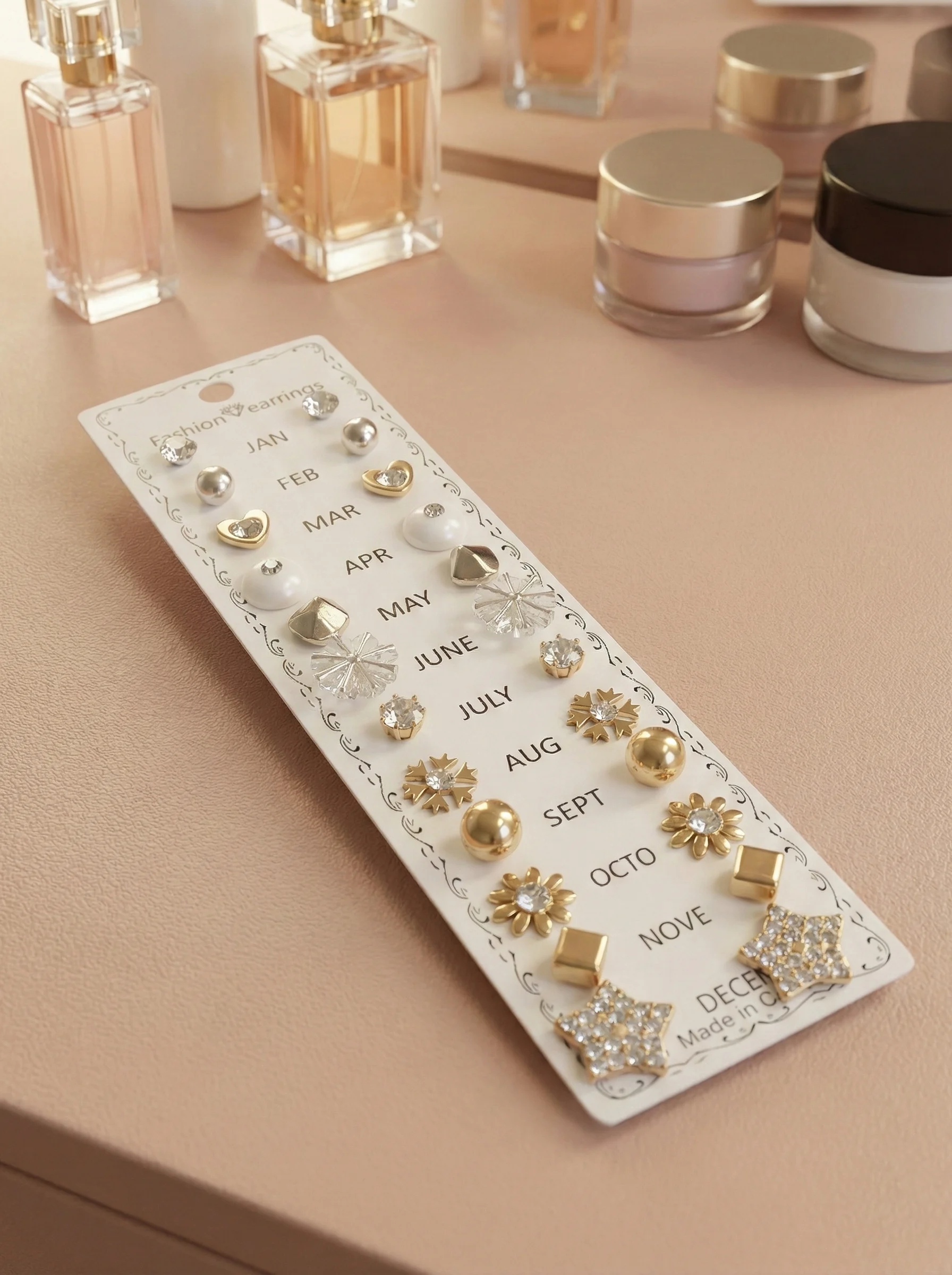 Multi-Design Stud Earrings Combo Pack - Image 4
