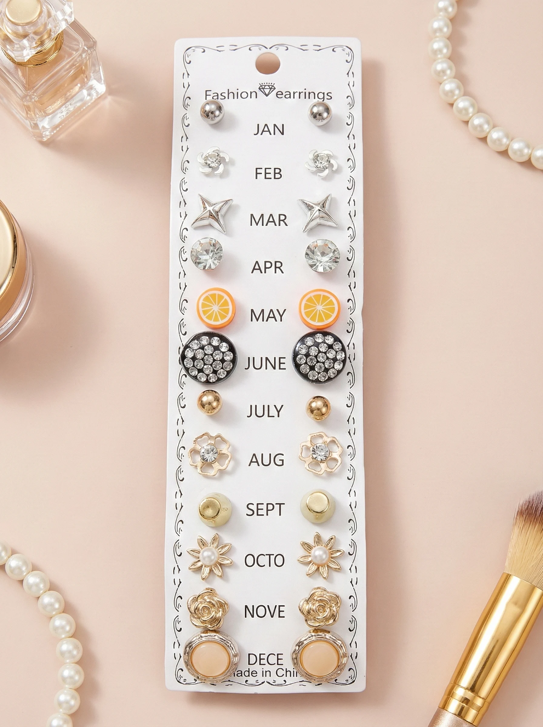 Everyday Wear Assorted Stud Earrings Set - Image 5