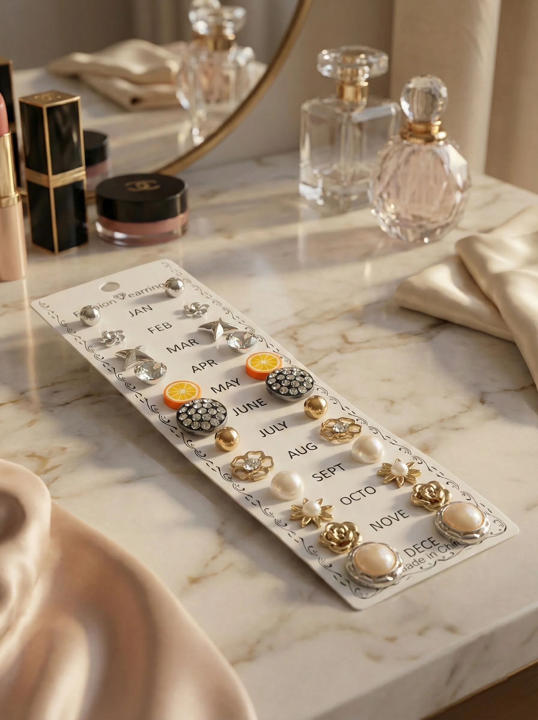 Everyday Wear Assorted Stud Earrings Set - Image 4