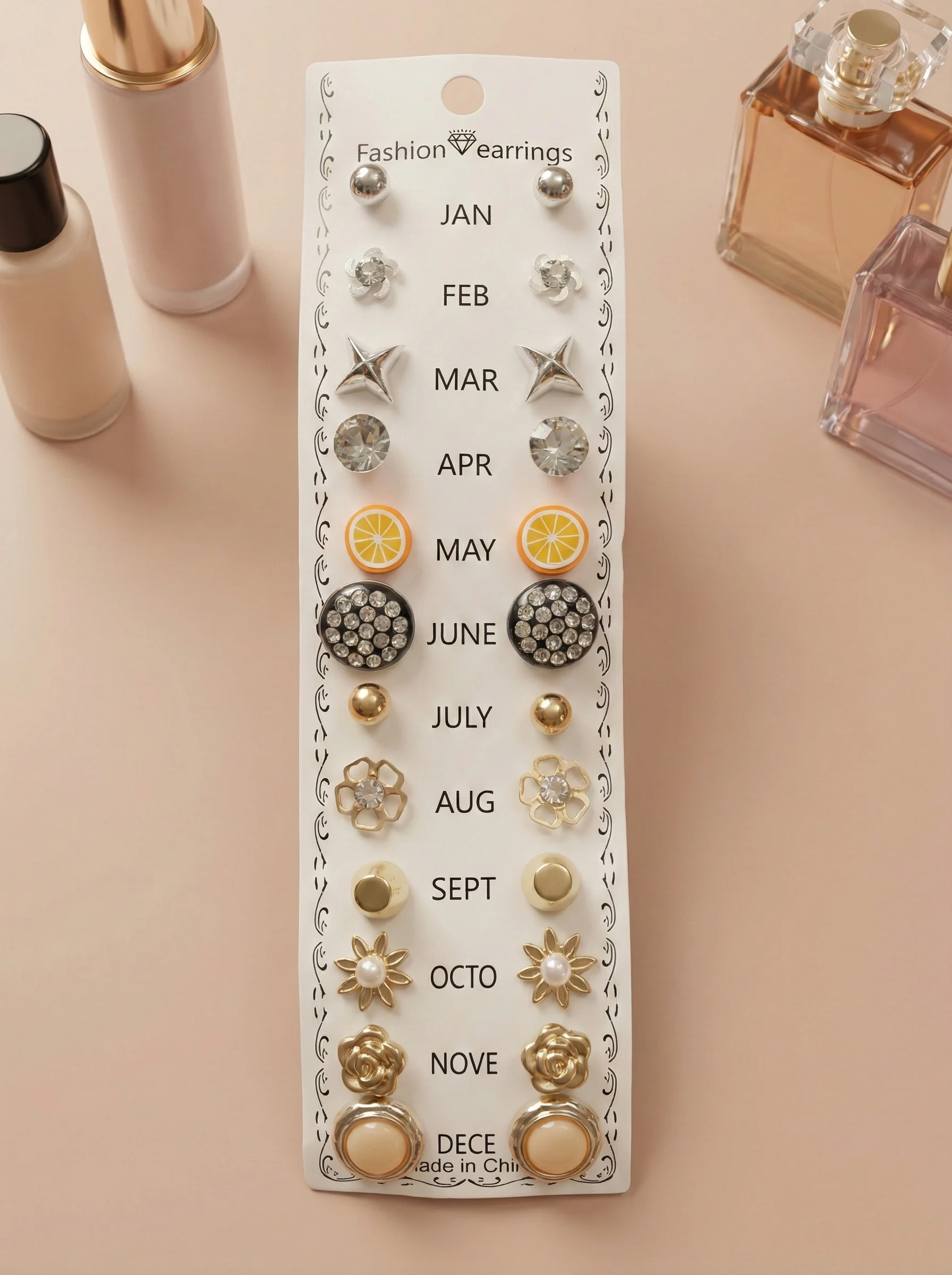 Everyday Wear Assorted Stud Earrings Set - Image 3