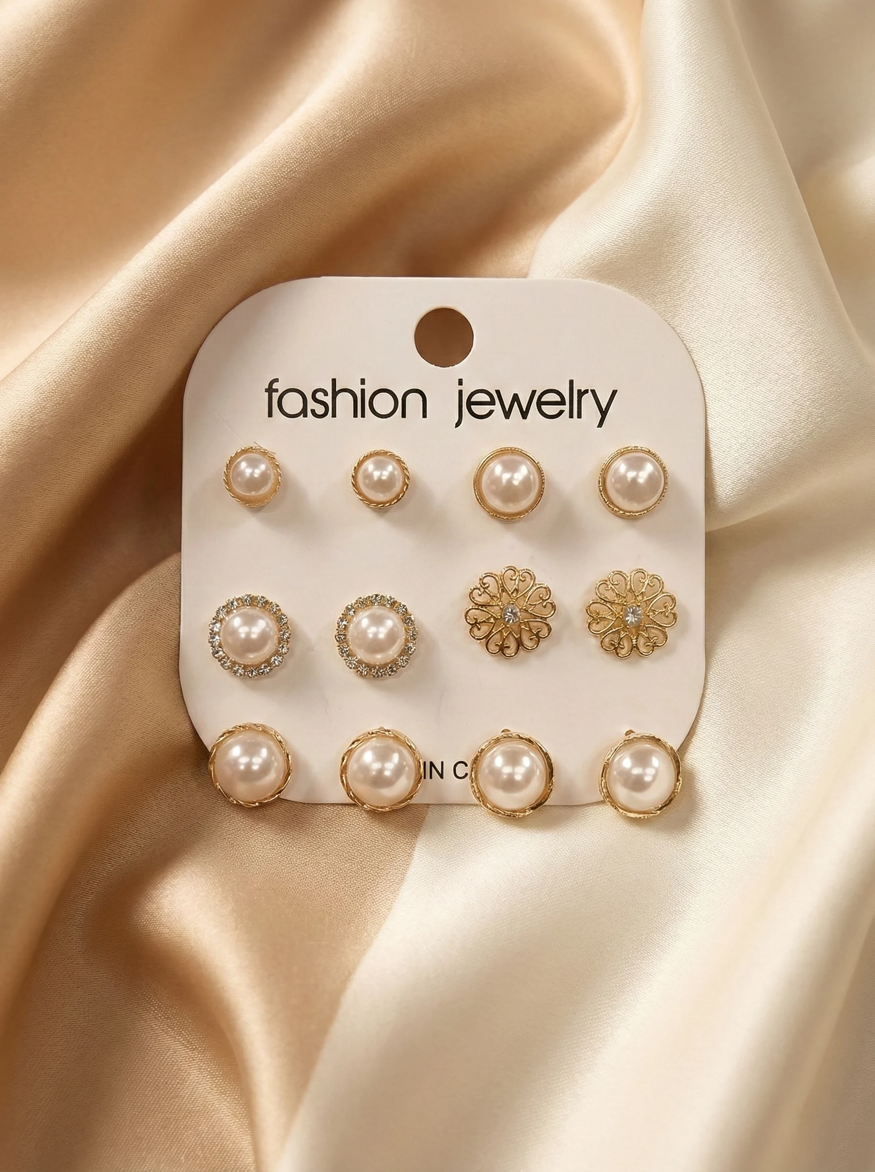 Premium Multi-Design Gold Stud Earrings Combo Pack - Image 5