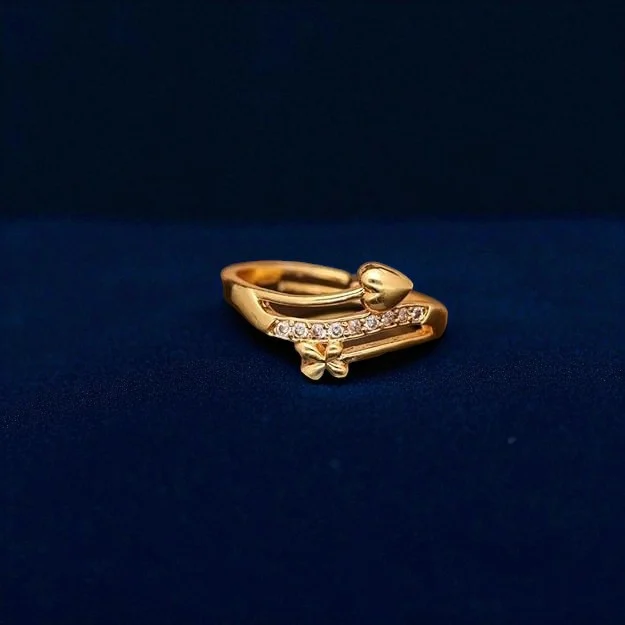 Crystal Butterfly Gold Ring - Image 4