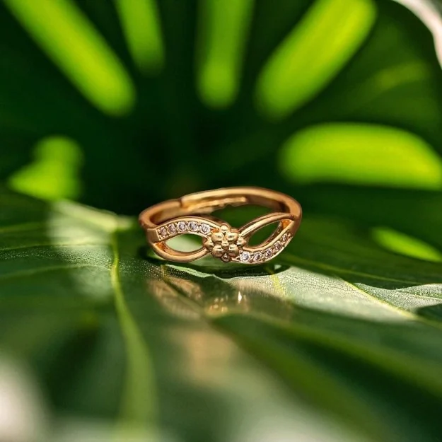 Crystal Infinity Gold Ring - Image 5