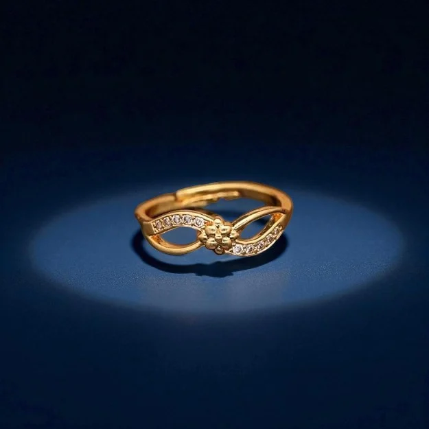 Crystal Infinity Gold Ring - Image 2