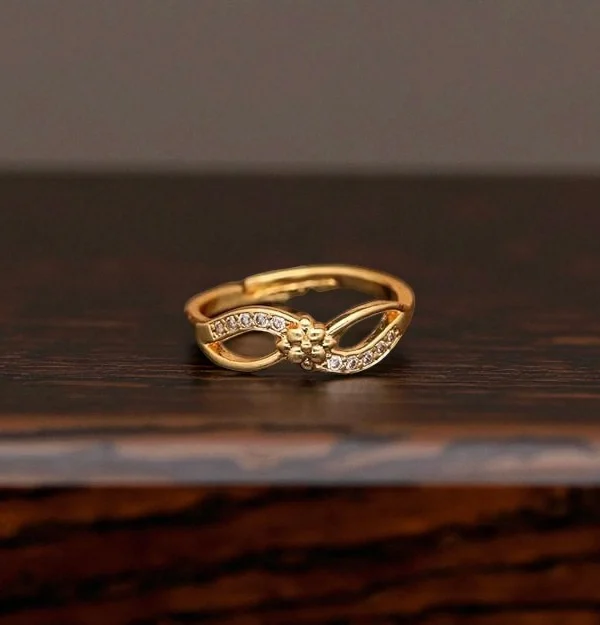 Crystal Infinity Gold Ring