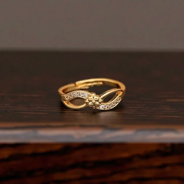 Crystal Infinity Gold Ring