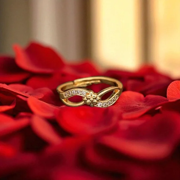 Crystal Infinity Gold Ring - Image 4