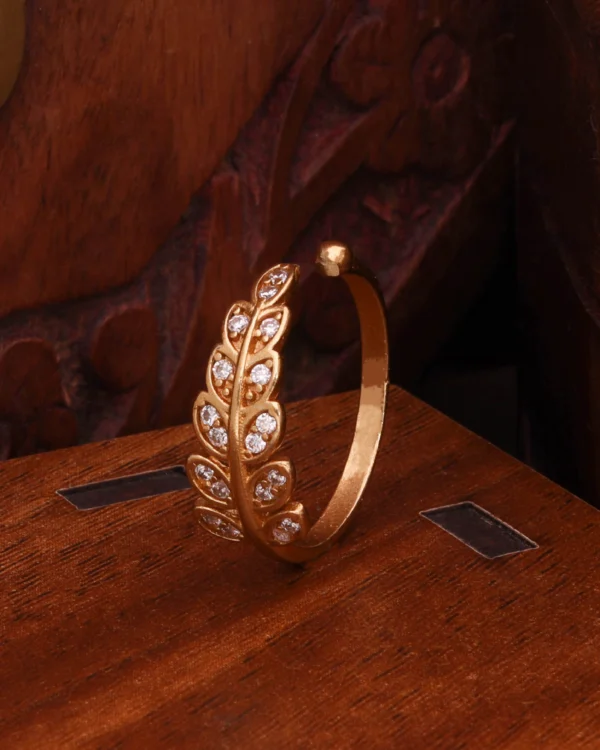 Crystal Leaf Cuff Bracelet