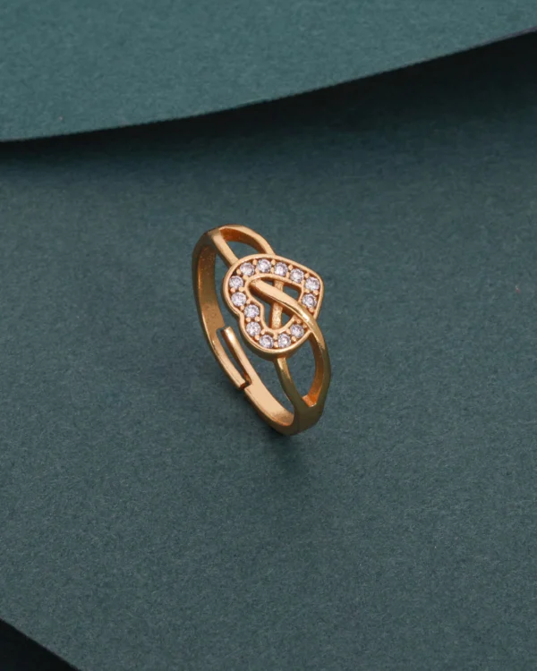 Crystal Heart Rose Gold Ring