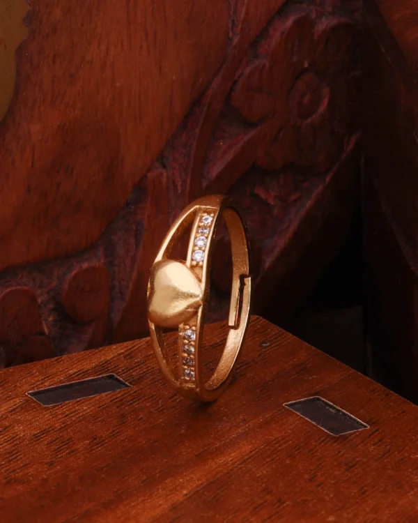 Crystal Statement Gold Ring