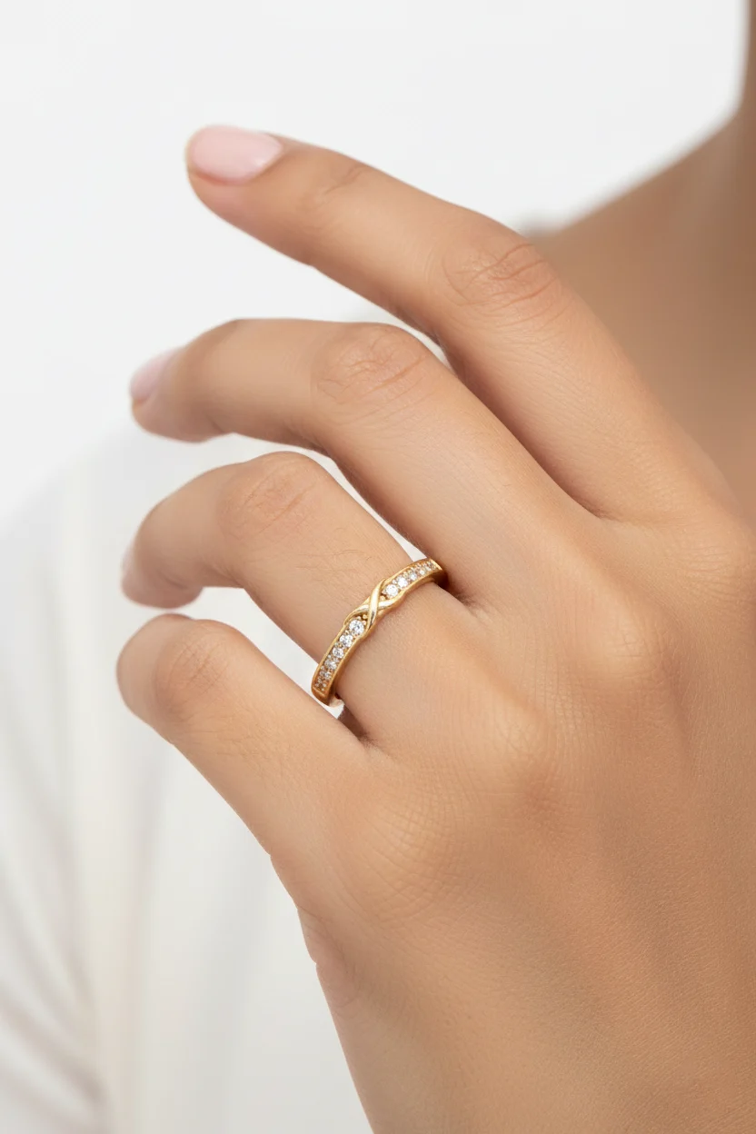 Crystal Infinity Gold Ring - Image 4