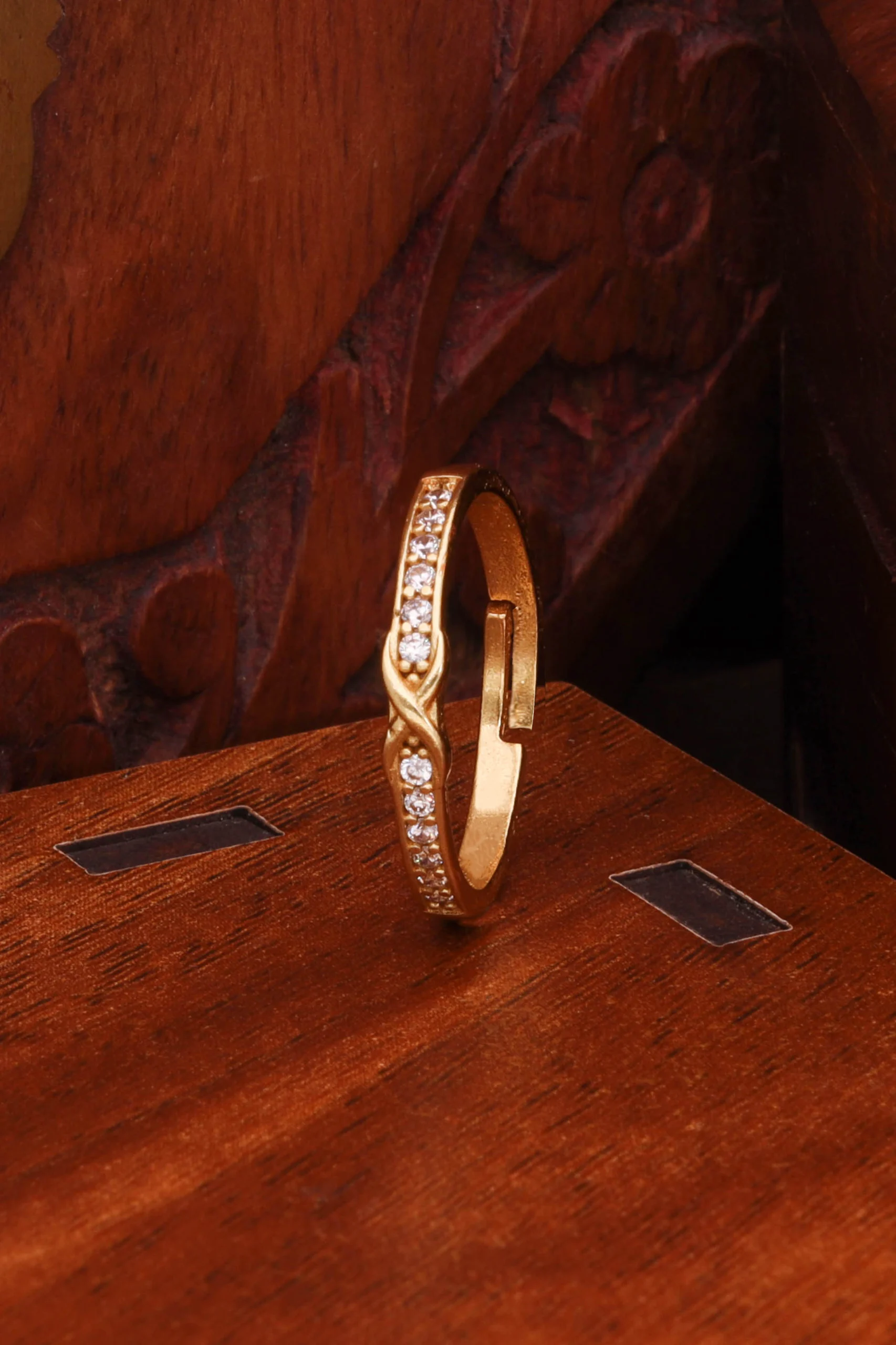 Crystal Infinity Gold Ring - Image 3